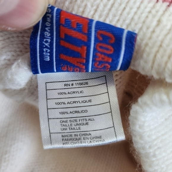 WEST Coast Novelty Jelly Belly Beans Soft Light Pink White Striped Knit Hat Cap - Picture 11 of 11